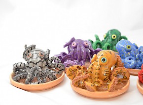 small clay octopuses