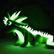 lemon green glow in dark dragon