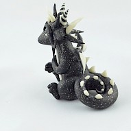 black glitter glow in dark dragon