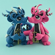 dragon couple - key and a padlock