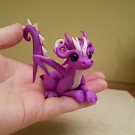 Lilac dragon figurine