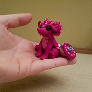 pink dragon figurine