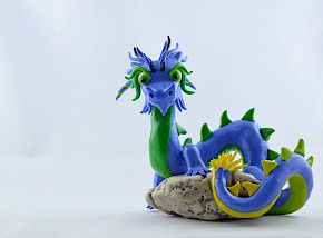 blue Chinese dragon