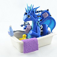 blue dragon - bath time