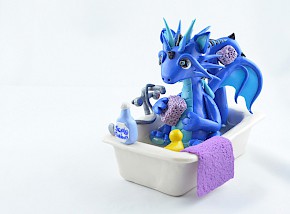 blue dragon bath time